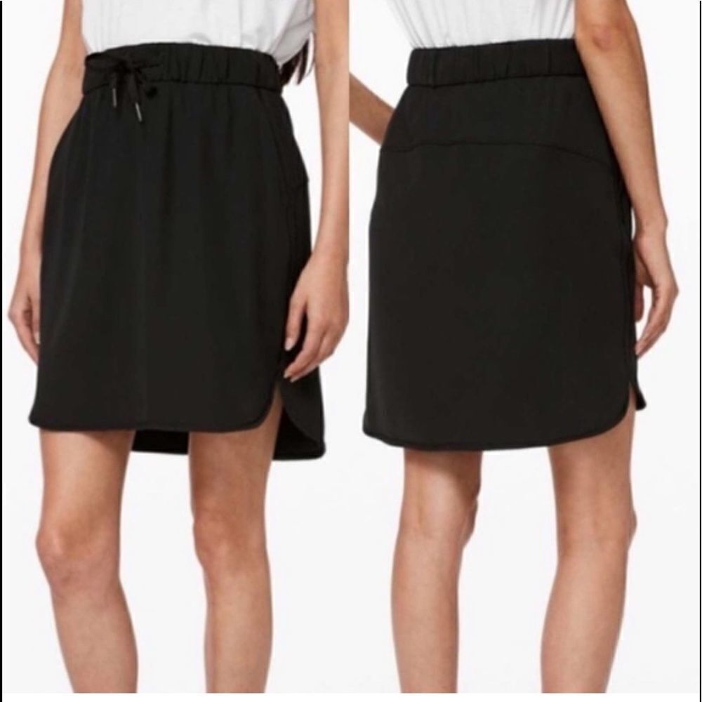 lululemon athletica Black Drawcord Skirt